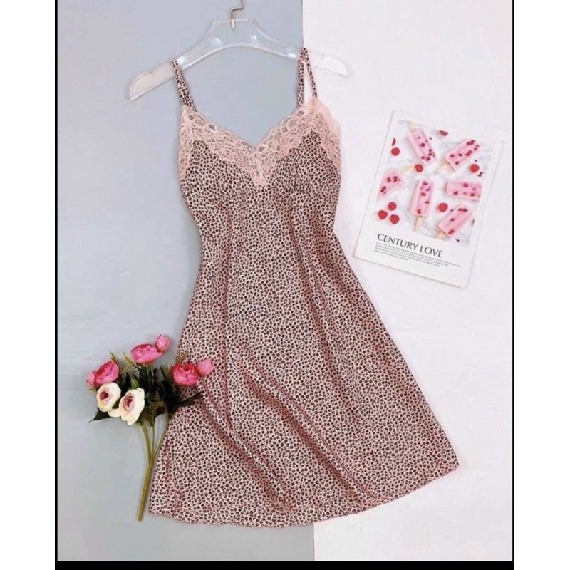 Váy ngủ lụa 2 dây⚡️FREESHIP⚡️Đồ mặc ở nhà cao cấp - Đầm ngủ sexy Hoạ tiết beo đồ mặc nhà mùa hè thoáng mát | BigBuy360 - bigbuy360.vn