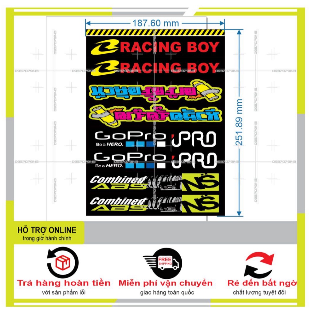 LOGO STICKER DÁN CHÂN PHUỘC M5 - DUNG DECAL