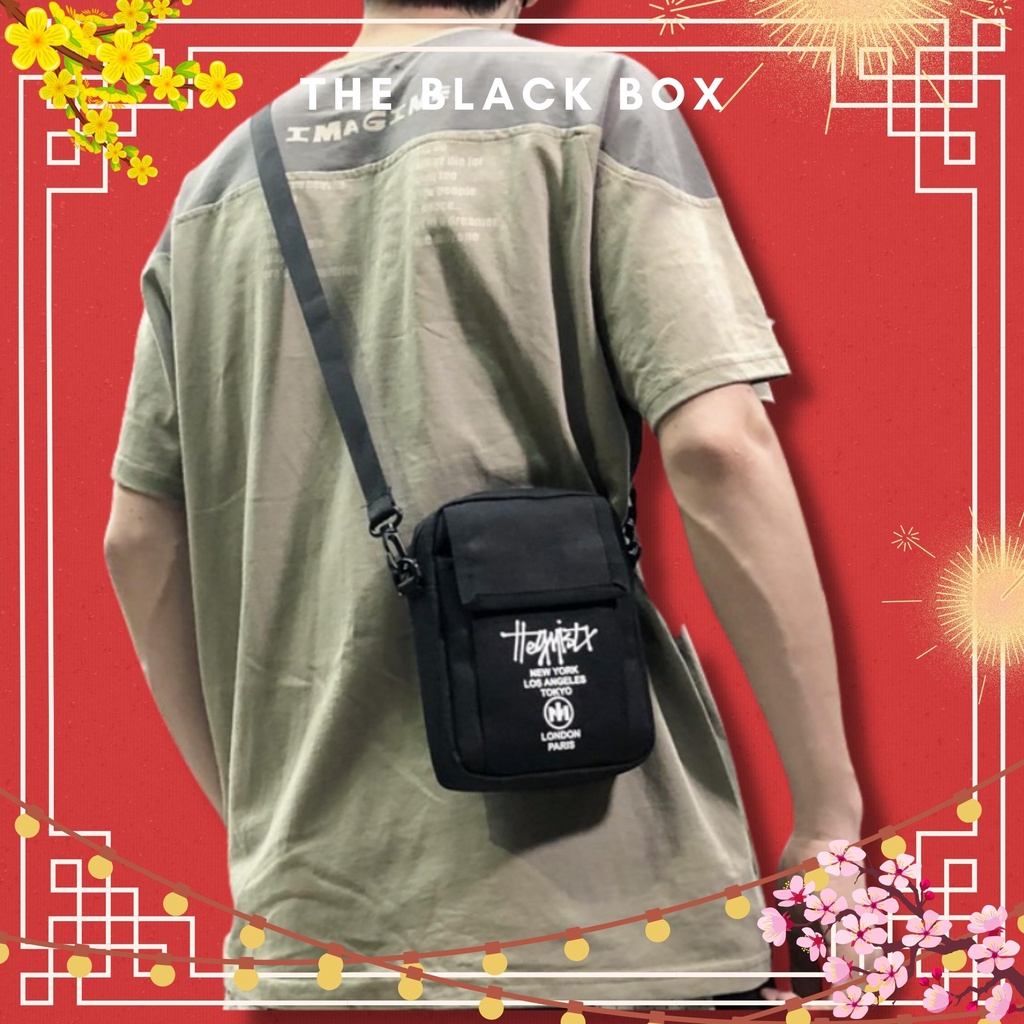 Túi Đeo Chéo STUXY Unisex Nam Nữ Mini Thời Trang Nhỏ Gọn Tiện Lợi, Thời Trang - The Black Box