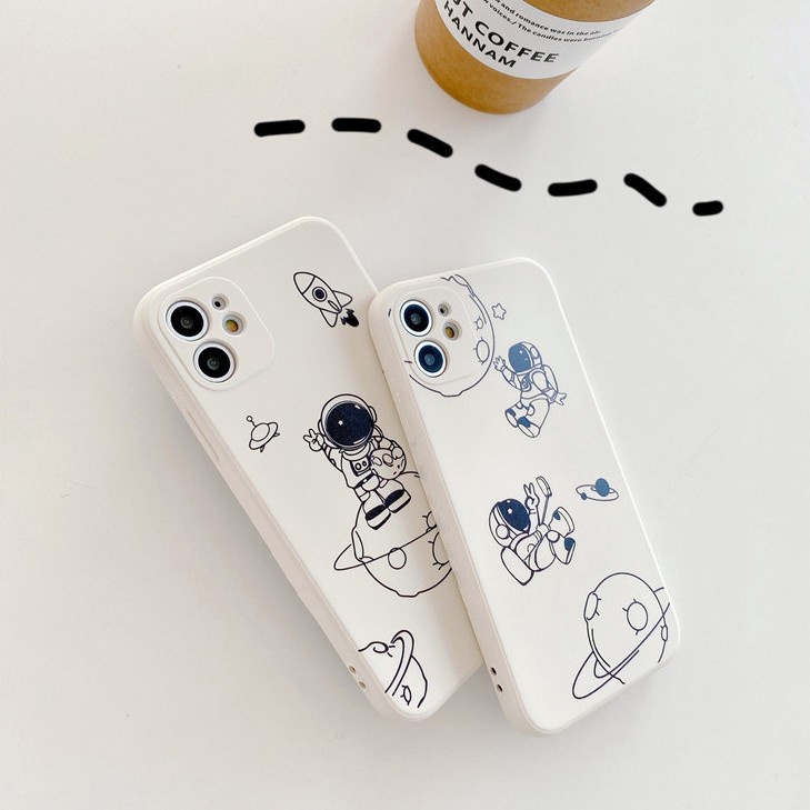 Ốp lưng iphone cạnh vuông phi hành gia mặt trăng cho 6/7/8/x/xs/xr/xsmax/11/12/13/plus/splus/mini/max/pro/promax-e02