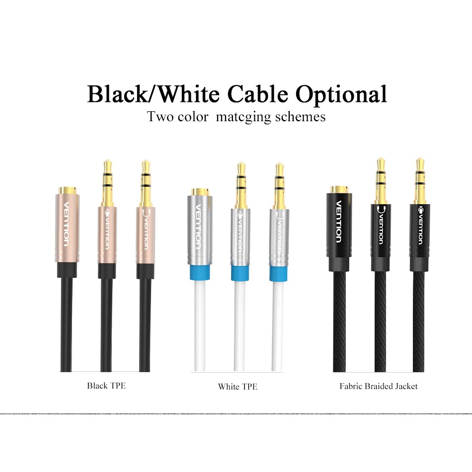 Cáp chia chữ Y chia âm thanh Aux lỗ cắm 3.5mm sang đầu cắm 3.5mm chất lượng cao