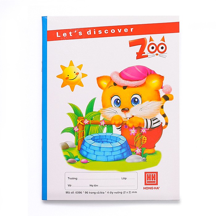 Vở 4 ô ly 96 trang Hồng Hà Class Zoo 0396 (10 quyển)
