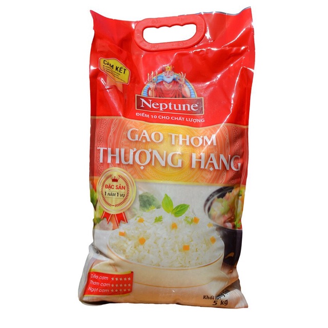 Túi 5kg Gạo Thơm Thượng Hạng Neptune ( Bao bì mới) | BigBuy360 - bigbuy360.vn