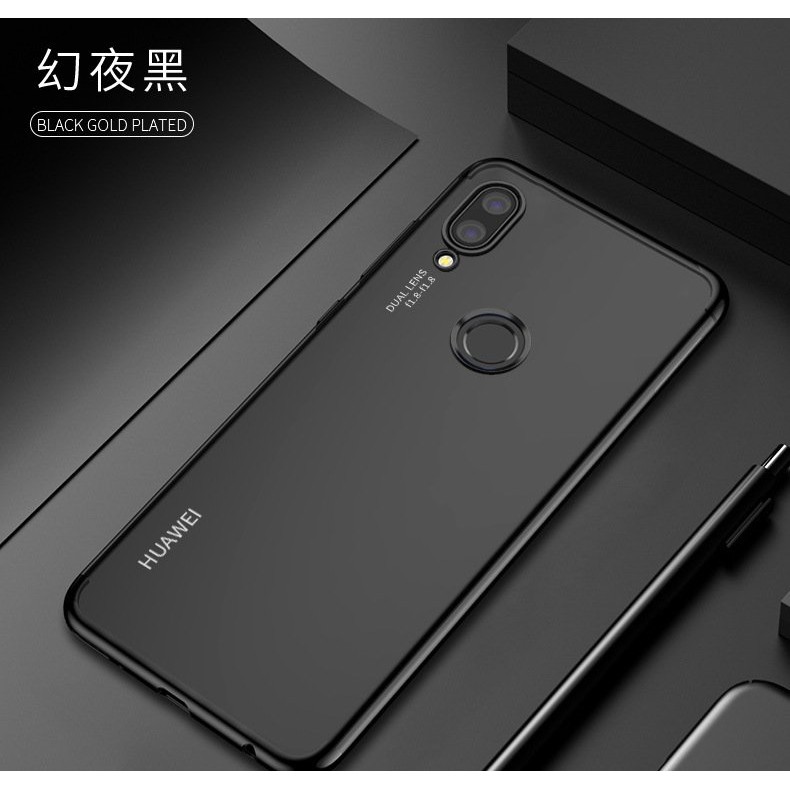 Ốp lưng Huawei Nova 3e dẻo trong suốt viền xi màu