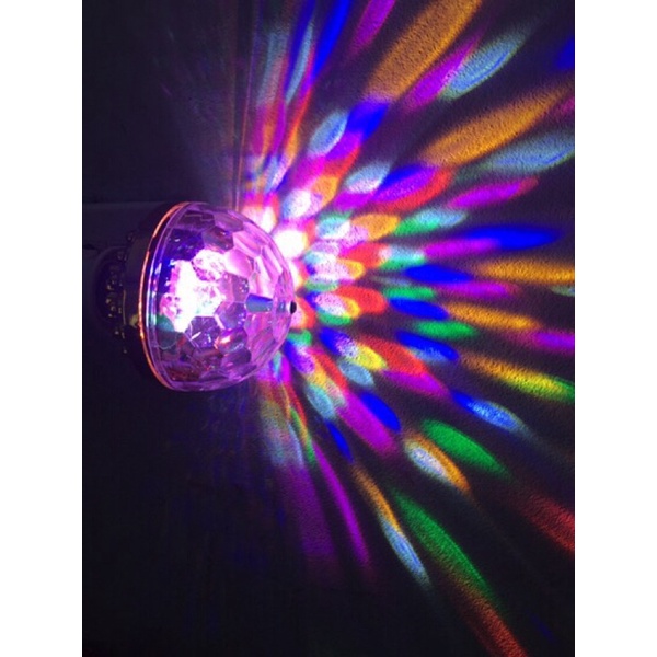 Đèn xoay led 7 màu đui tròn cao cấp