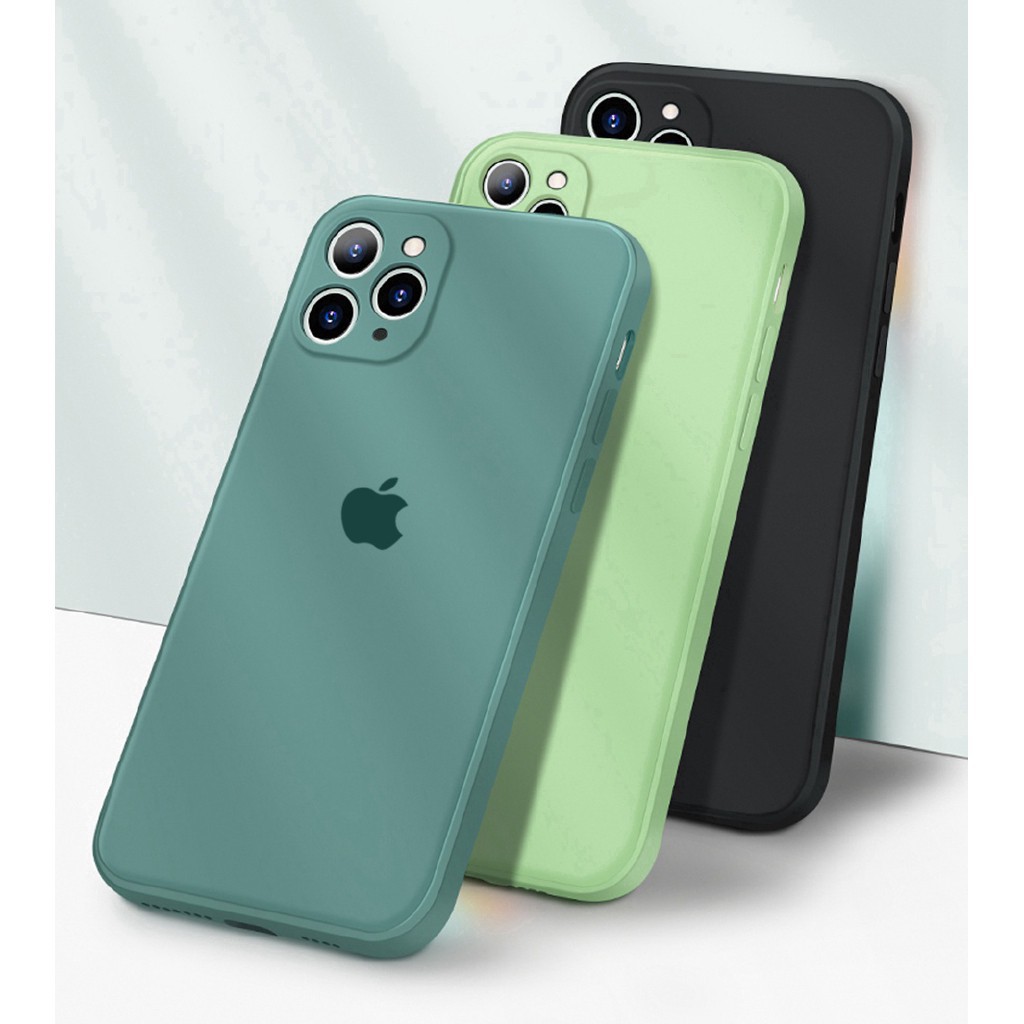 Q1 Ốp điện thoại silicon màu kẹo nhám kèm dây đeo cho iPhone 6 6S 7 8 Plus X XS MAX XR iPhone 11 Pro max SE 2020 2 45 7