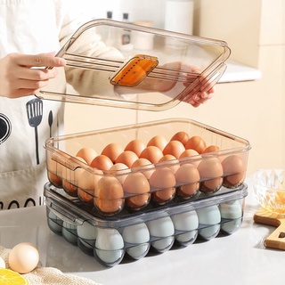 Hộp Đựng Trứng Trong Suốt Thoáng Khí Có Nắp Đậy Tiện Lợi Dành Cho Nhà Bếp Giá Đỡ