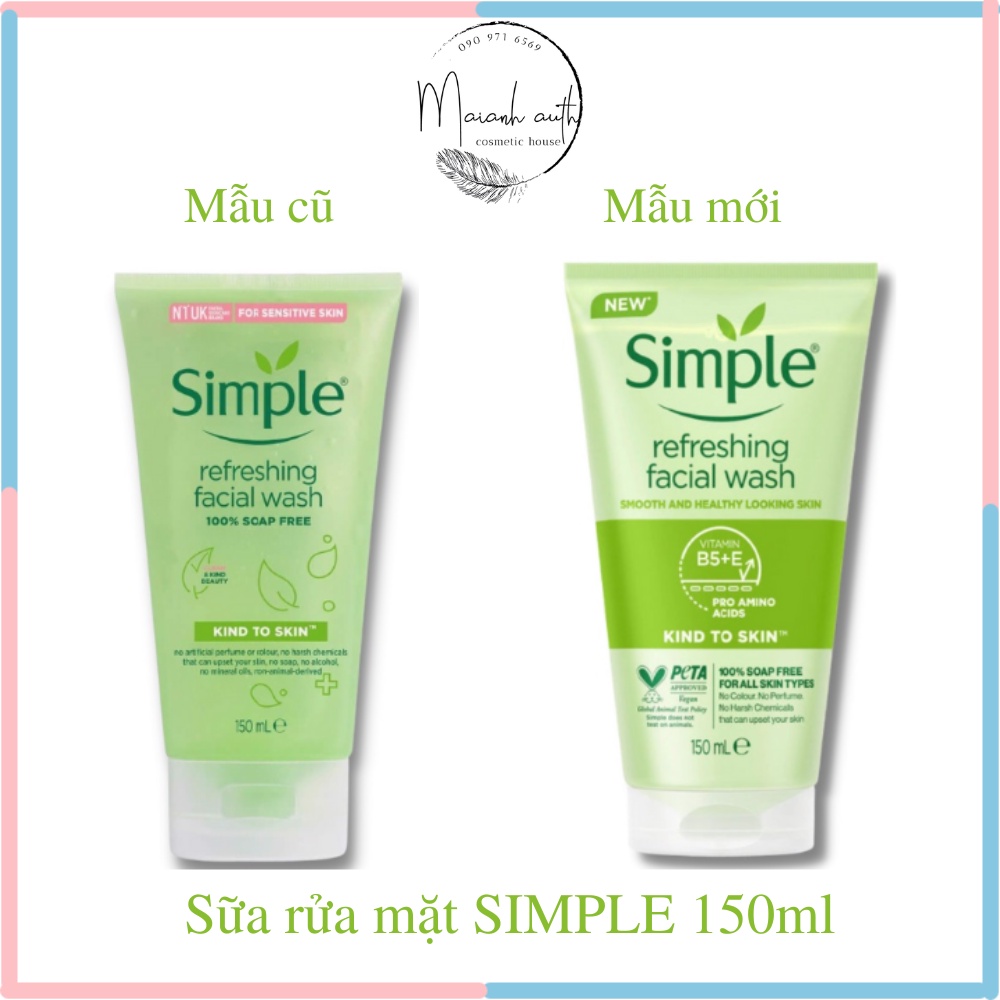 Simple Sữa Rửa Mặt Simple Refreshing Facial Wash 150ml