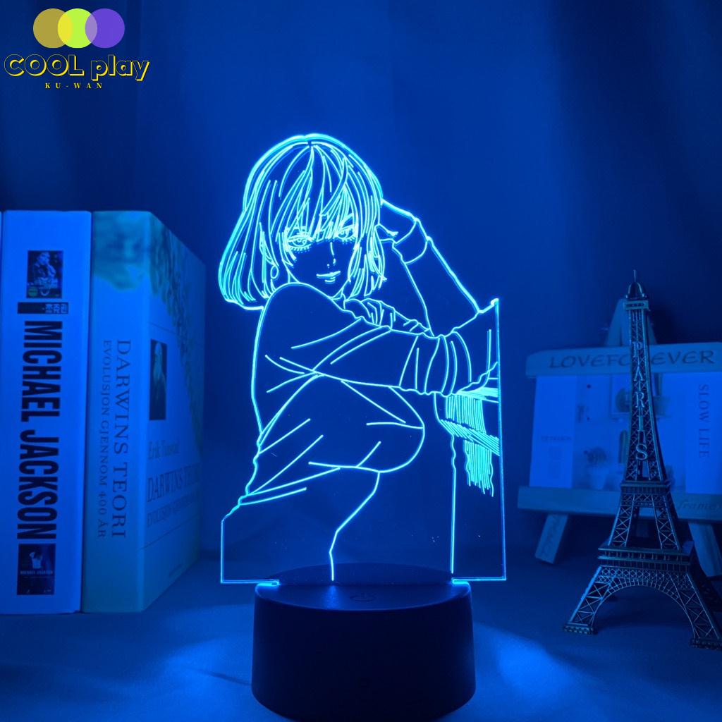 Đèn Led 3d Hình Nhân Vật Phim One Punch Man Fubuki Dùng Trang Trí Phòng Ngủ