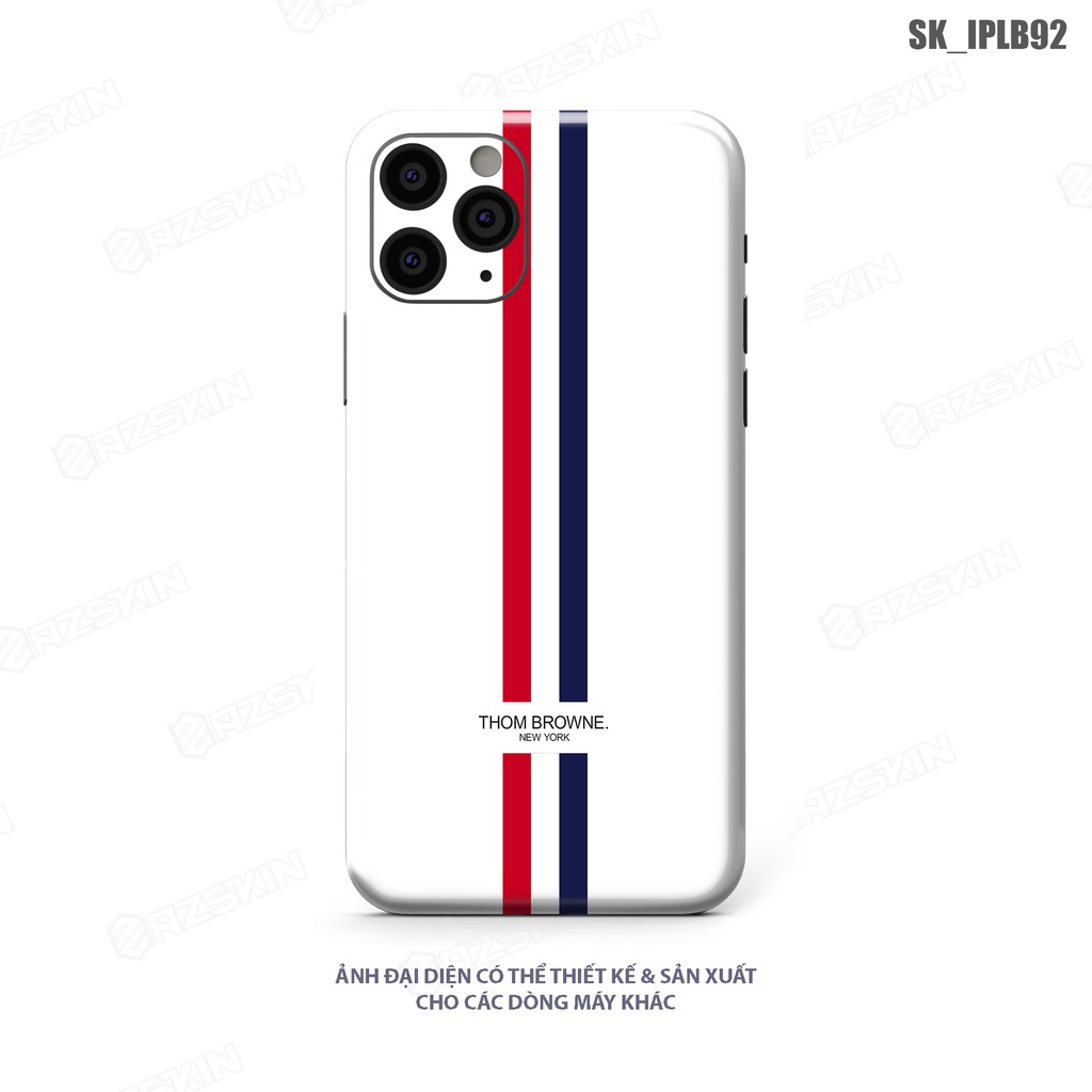 Miếng Dán Skin IPhone 14 Pro Max Thom Brown Trắng |SK_IPLB92| Chất Liệu Film 3M Cắt CNC, Bền Màu, Không Đế Lại Keo Bám
