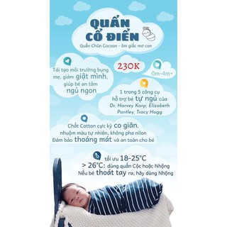 Quấn Chũn Cổ Điển COCOON, Giúp Bé Tự Ngủ, Duy Trì Giấc Ngủ Lâu Cho Bé