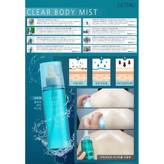 XỊT MỤN LƯNG NOT4U CLEAR BODY MIST
