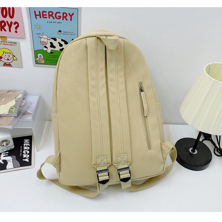 Ba Lô Đi Học Thêu Hình Gấu Dễ Thương Cho Nữ