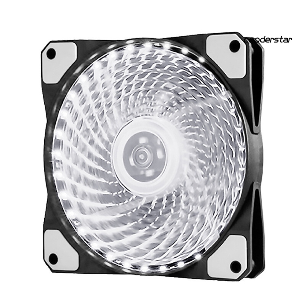 COOD-CO Ultra Mute 12cm 33 LEDs RGB Light Cooling Fan Heatsink for Computer PC Case