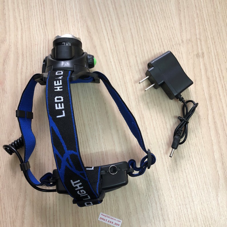 Đèn Pin siêu sáng đội đầu 1 bóng led, zoom xa gần, hàng cao cấp chính hãng
