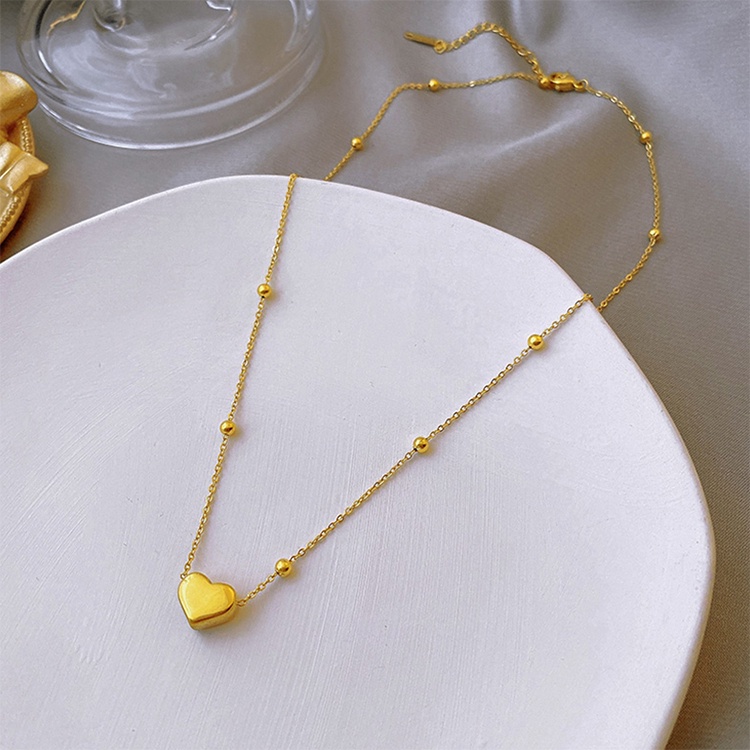 Vòng cổ Mạ Vàng 18K Mặt Hình Trái Tim