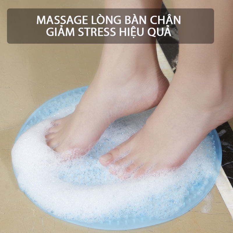 Chà Lưng KOEN Cọ Lưng Tắm Bằng Silicon Thảm Massage Lưng Dính Tường