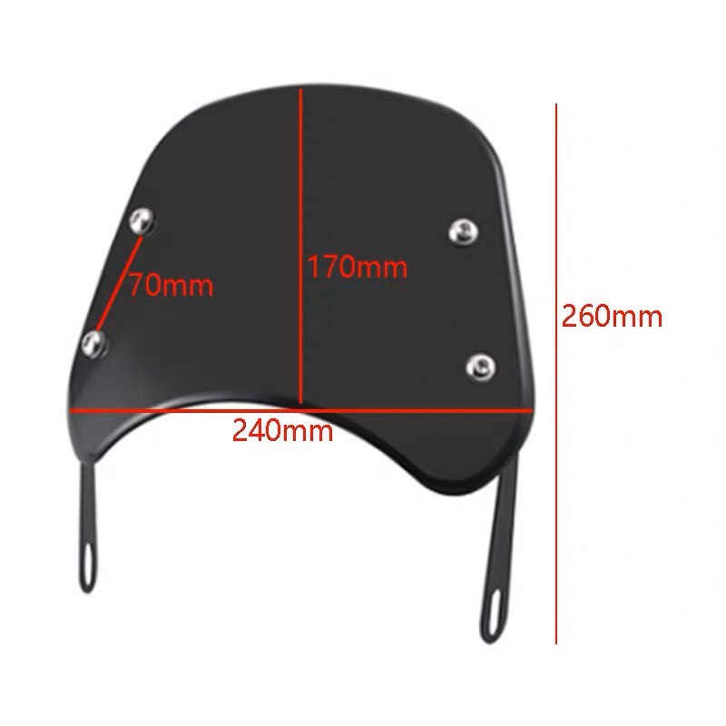 Kính chắn gió cao cấp dành cho xe moto, độ nhiều dòng xe classic, cafe racer...