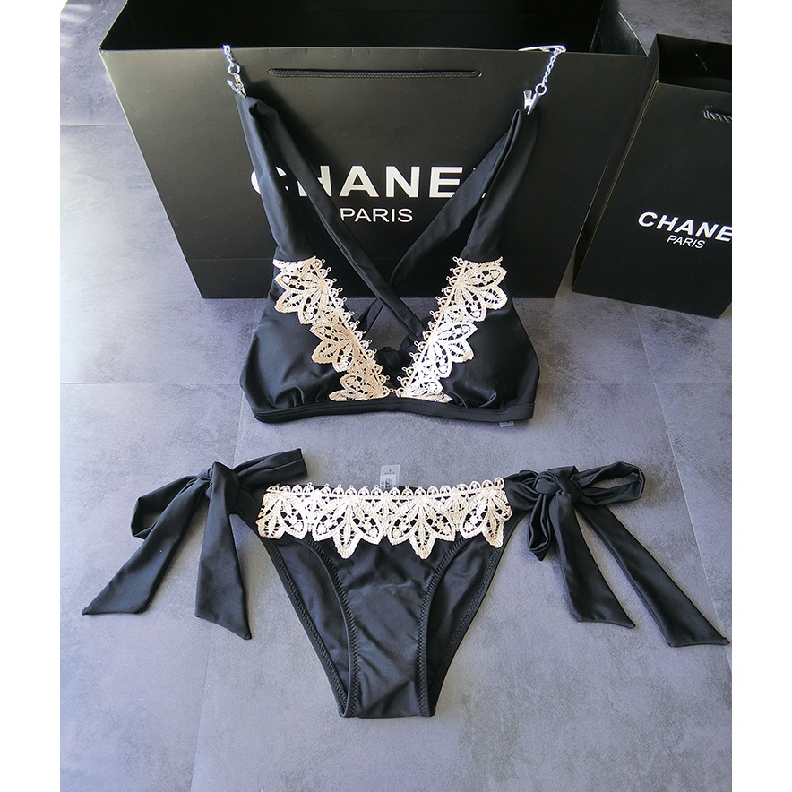 Bikini 2 mảnh sang chảnh FREE SHIP họa tiết ren Quảng Châu cao cấp