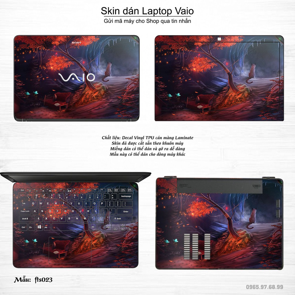 Skin dán Laptop Sony Vaio in hình Fantasy _nhiều mẫu 4 (inbox mã máy cho Shop)