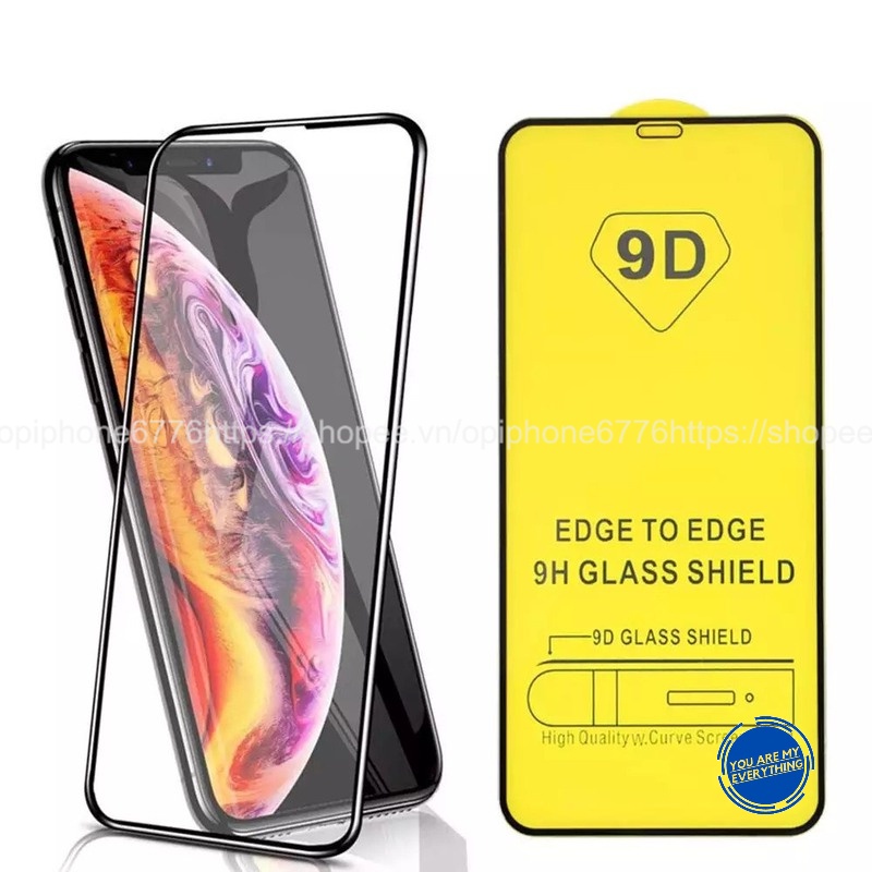 Kính cường lực 9D tràn viên cho iphone 6/6s/6plus/6s plus/7/8/7plus/8plus/x/xs/xs max/11/11/12/13/pro/promax