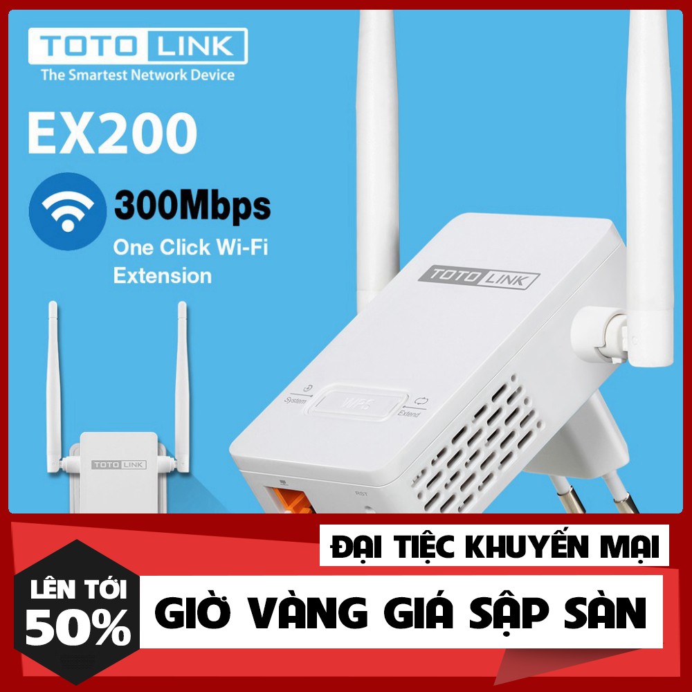 🍀 Thiết bị kích sóng Wifi TOTO LINK-EX200 - Hàng chính hãng 100%.