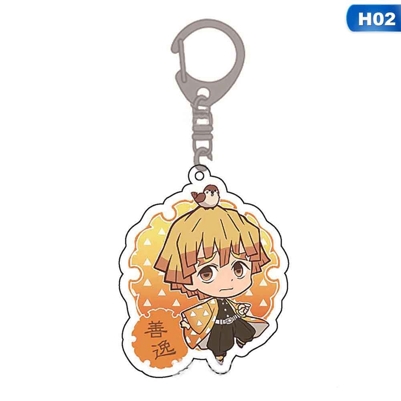 Móc khoá mặt hình nhân vật anime chất liệu acrylic xinh xắn