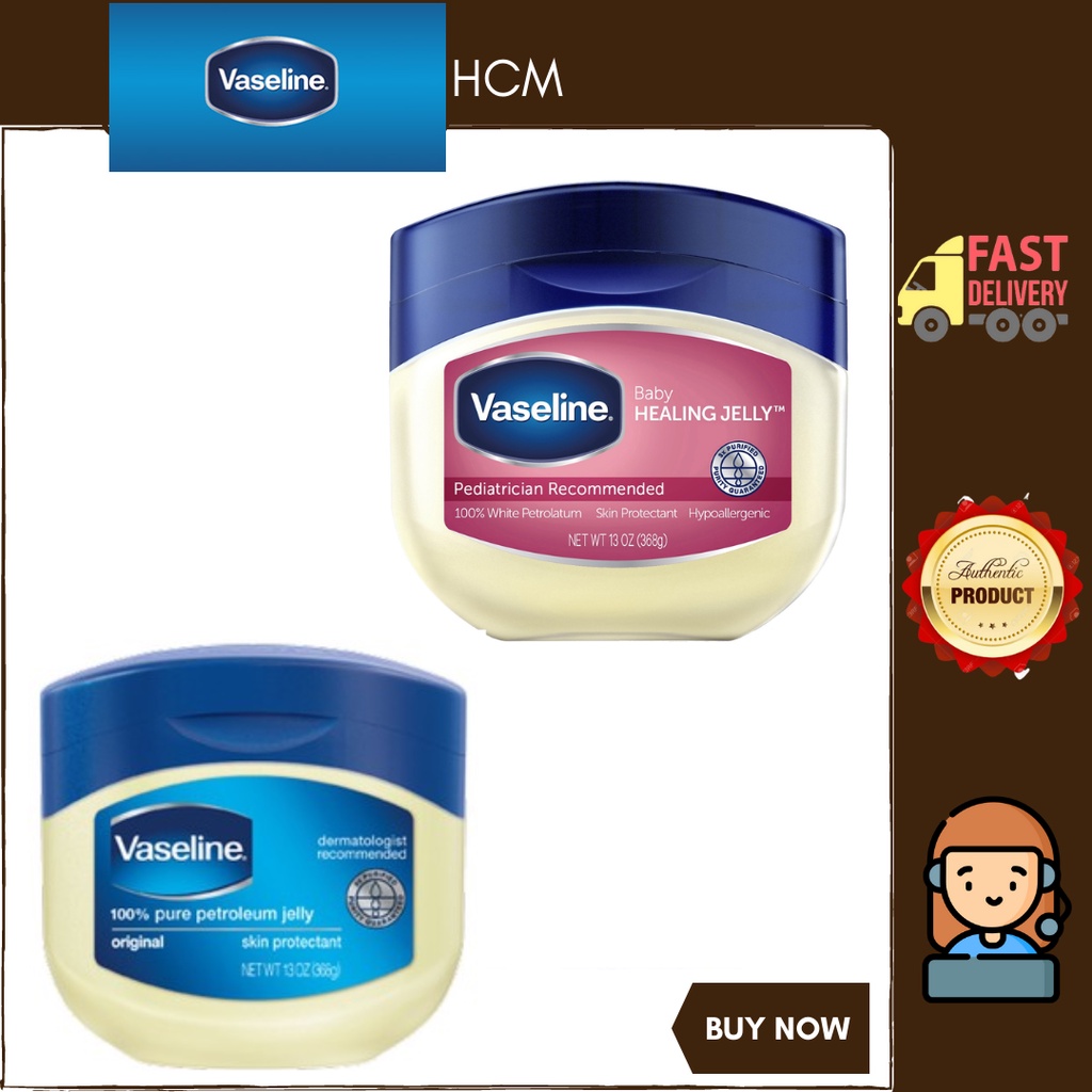 [Trẻ Em + Người Lớn] Sáp Dưỡng Ẩm VASELINE Healing Jelly (368g)