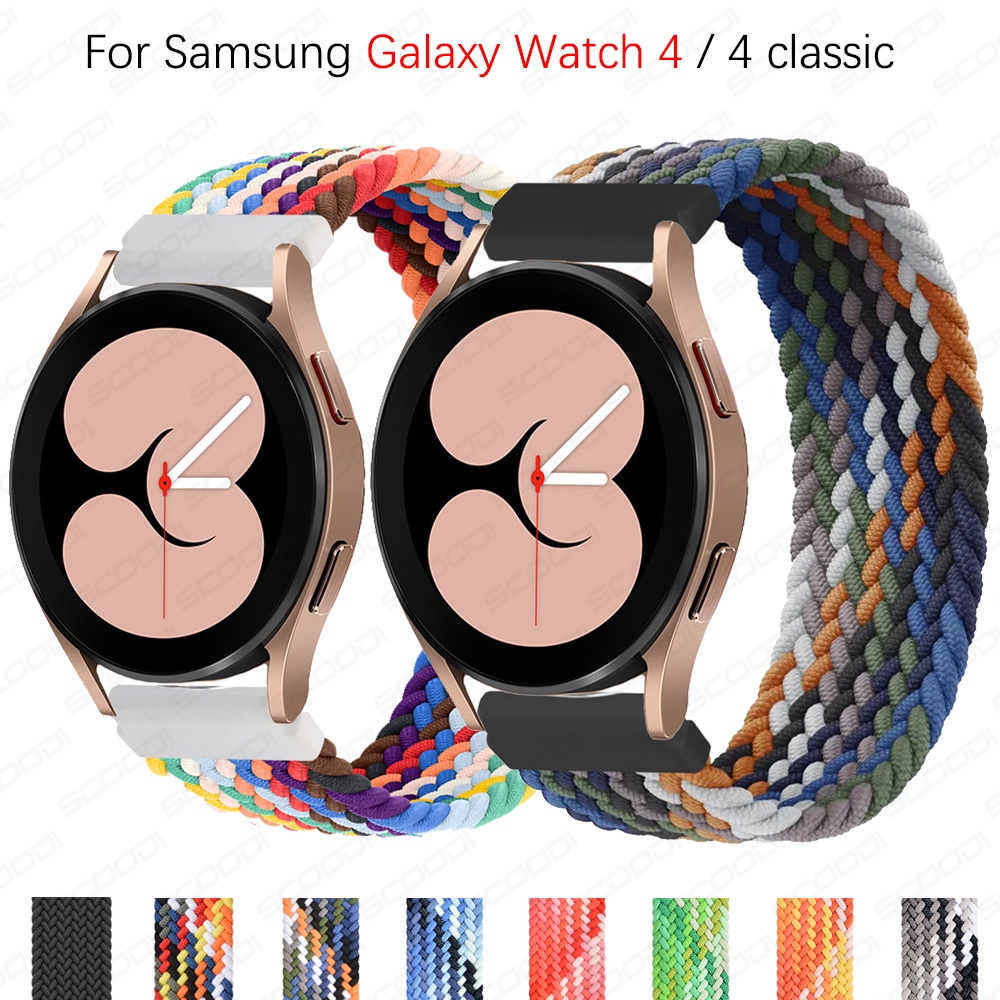 Dây Đeo Nylon Co Giãn Tốt Cho Đồng Hồ Thông Minh Samsung Galaxy Watch 4 40mm 44mm / 4 classic 42mm 46mm