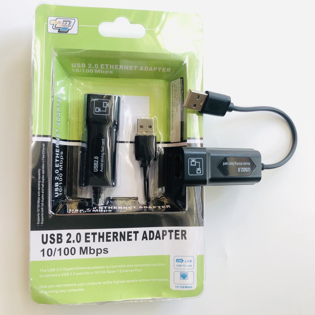 Cáp Chuyển Tín Hiệu USB sang Lan 2.0 Ethernet Adapter Card mạng