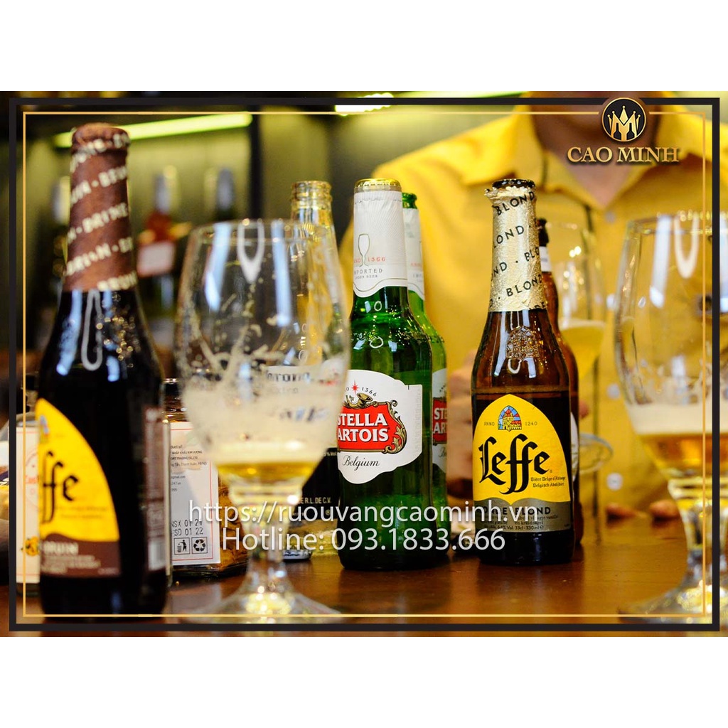 Lốc 6 Chai Bia Các Loại Leffe Vàng, Leffe Nâu, Hoegaarden White, Corona Extra, Stella Artois, 1664 Blanc