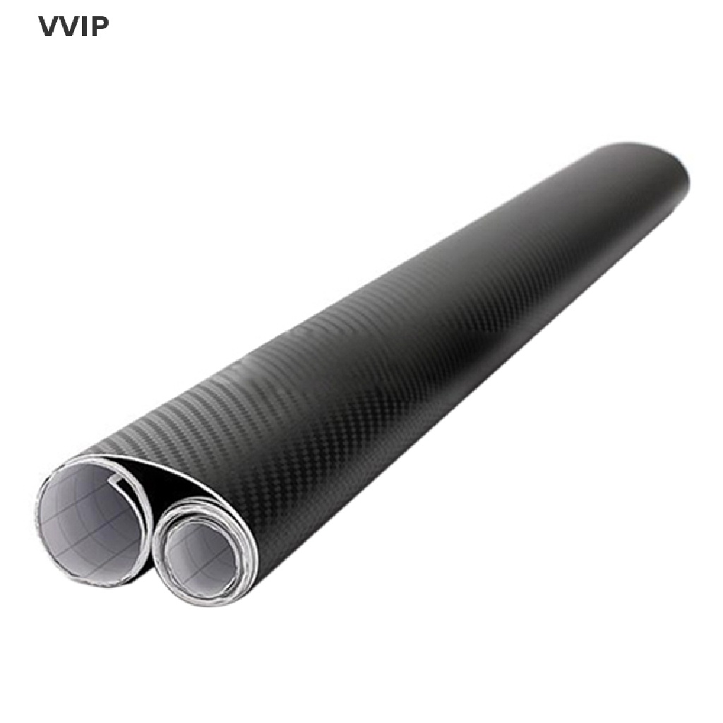 Vvvn Perfect 3D Carbon Fiber Black Vinyl Film Auto Car Sheet Wrap Roll Sticker Decor Jelly