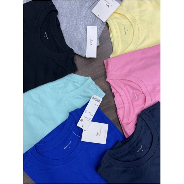 Áo thun Nữ Lativ Xuất Hàn, Áo phông Nữ xuất xịn Cotton mềm mịn thoáng mát basic nhiều màu thời trang