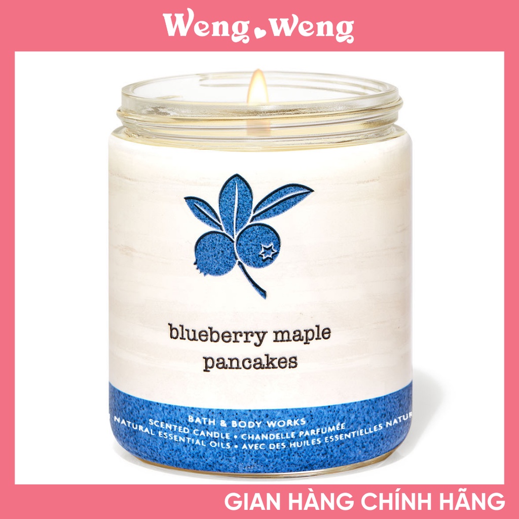 Nến Thơm 1 Bấc Bath &amp; Body Works mùi Blueberry Maple Pancakes