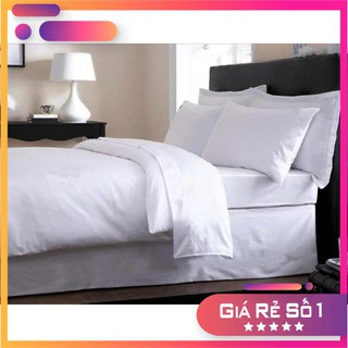 ⚡️Gía kho ⚡️ Bộ Drap khách sạn Cotton trắng trơn 1m/m2/m4/m6/m8 x 2m