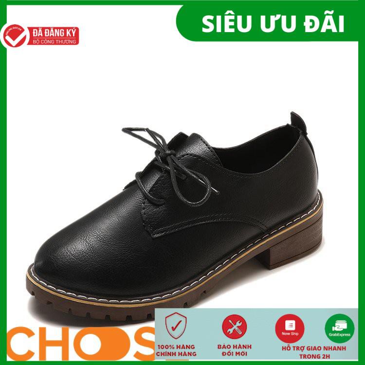 Giày Nữ OXFORD Mọi Gót Cao Choose Cột Dây Viền Đá Lấp Lánh Mẫu Hot 2018-2019 G23K5