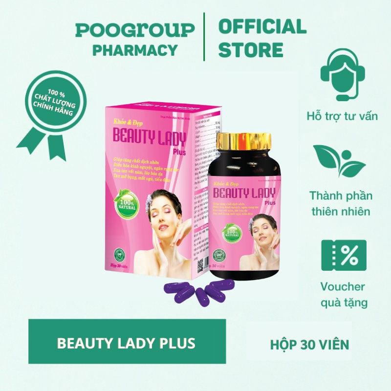 Viên uống Beauty Lady Plus ngăn rụng tóc, ngăn nám da, ngăn mất ngủ, ngăn lão hóa da