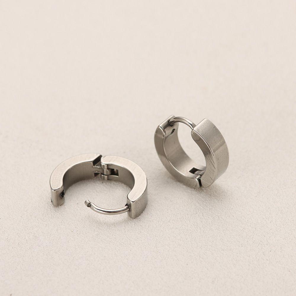 NIUYOU Bộ Khuyên Xỏ Sụn Tai Bằng Thép Không Gỉ Màu Đen Phong Cách Gothic