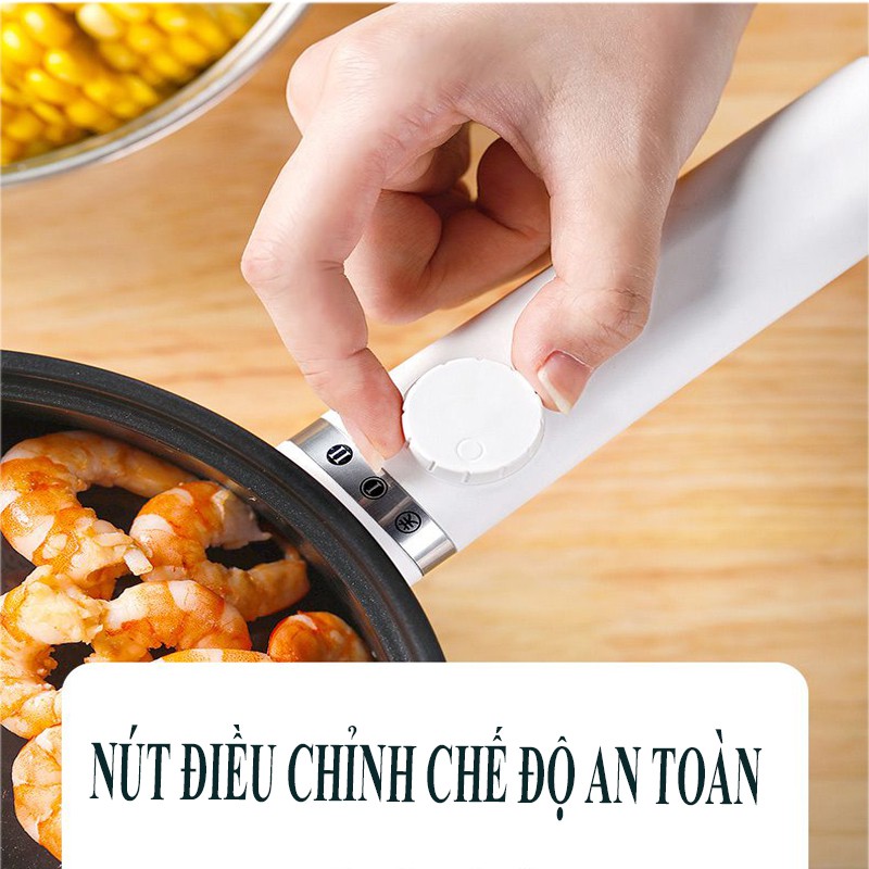 NỒI NẤU ĐIỆN MINI ĐA NĂNG ANKALE - CHẢO ĐIỆN CHỐNG DÍNH ĐA NĂNG - NỒI LẨU ĐIỆN MINI TIỆN LỢI TỐT CHO SỨC KHỎE