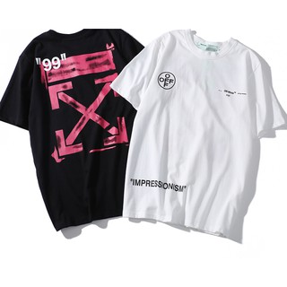 Áo Thun Off-White Tay Ngắn Chất Cotton In Chữ Thời Trang