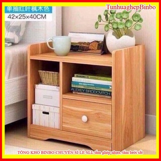 [táp đầu giường] Tủ đầu giường gỗ MDF chống thấm chắc chắn 1-2 ngăn