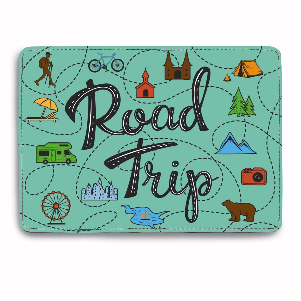 Bao Da Passport Cover Du Lịch ROAD TRIP - Ví Đựng Hộ Chiếu Thiết Kế Độc Đáo - Tiện Dụng - Bền Đẹp - Sắc Nét - LT052