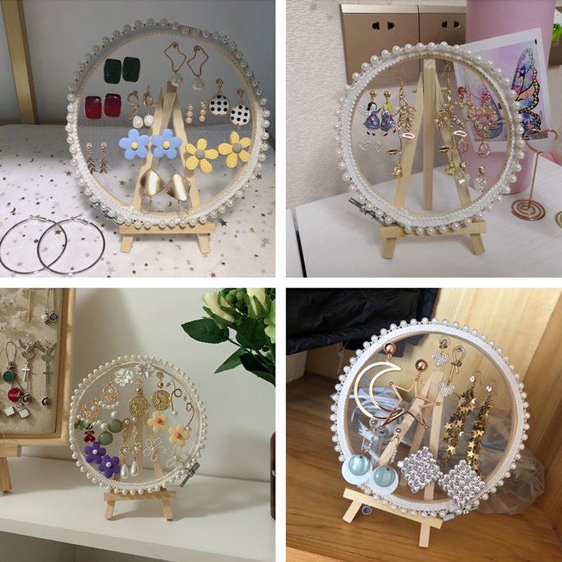 Giá Treo Trưng Bày Trang Sức Bông Tai Bằng Gỗ Trơn Sáng Tạo