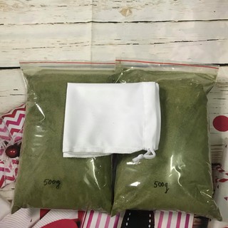 Bột thạch găng 1kg kèm túi vò thạch size S (21*28cm), thạch xanh, tặng công thức