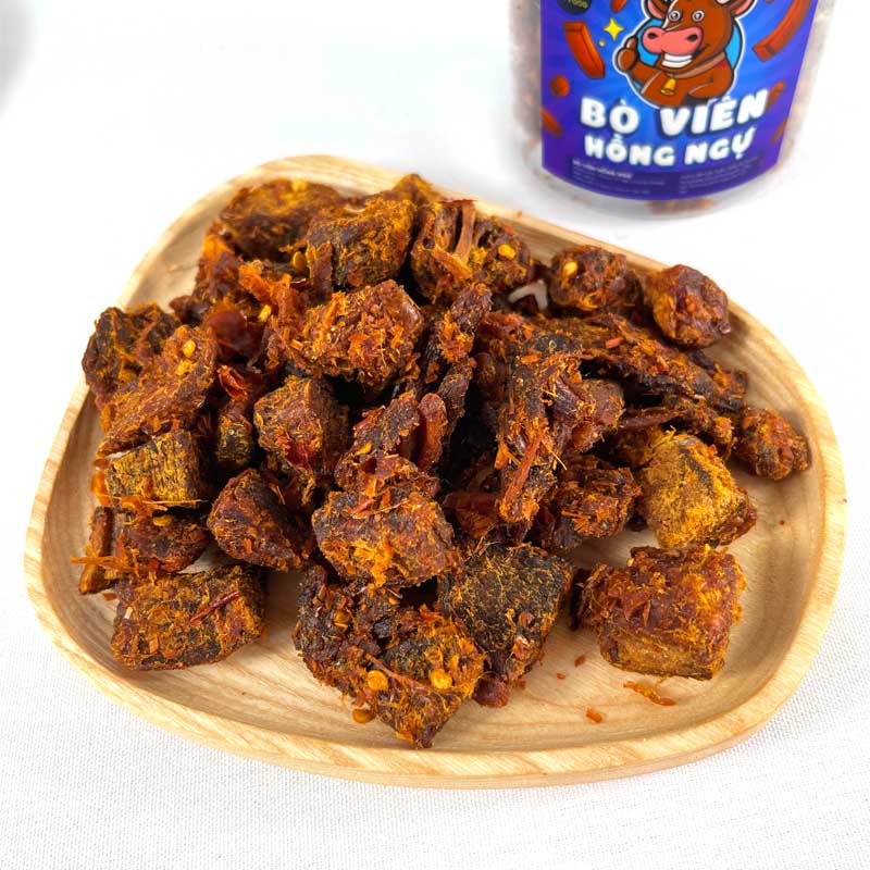 Khô Bò Viên Hồng Ngự Hộp 250Gam LHYFOOD ăn vặt Hà Nội