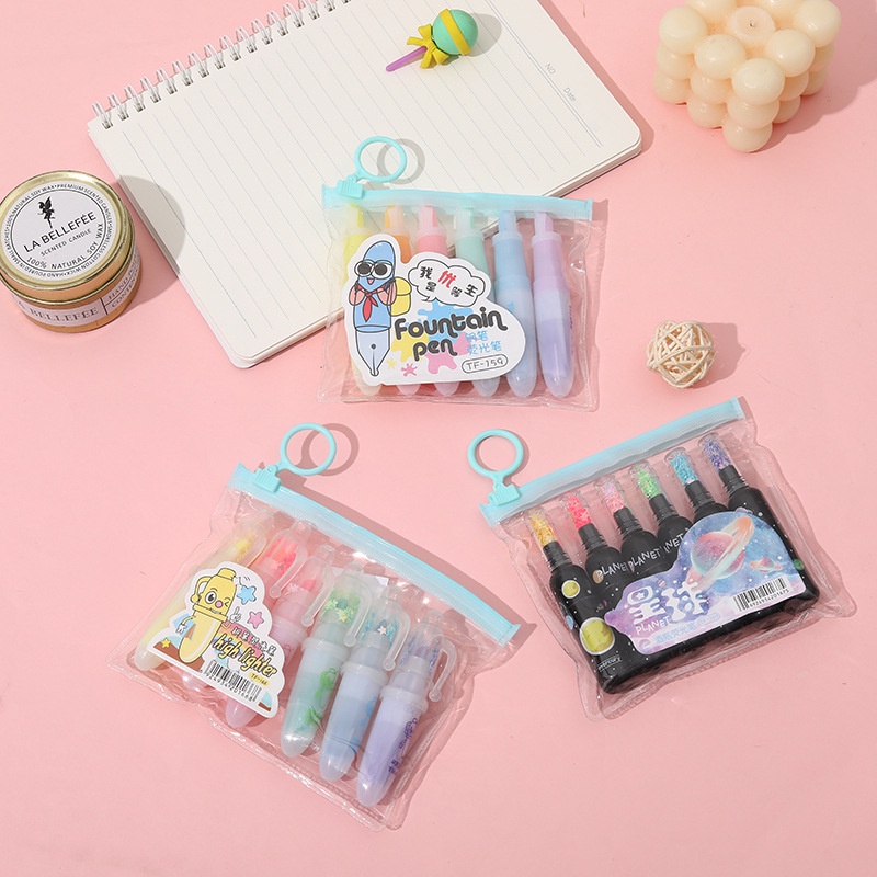 Set 6 Bút Lông Mini 6 Màu Sắc Đáng Yêu