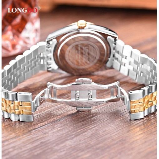 Đồng hồ nam Longbo LB5105 dây thép cao cấp chống gỉ, kiểu dáng châu âu