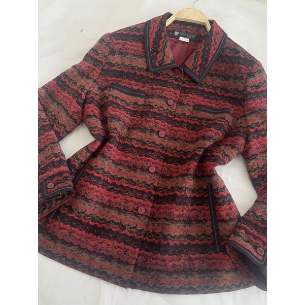 Áo khoác blazer nữ B330 hoạ tiết chất dày dặn 2 lớp 2hand Hàn si tuyển ảnh thật