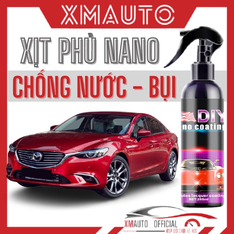 Chai Xịt Phủ Nano Chống Thấm Nước Ô tô, Xe Máy - Chất Chống Bám Nước Kính Xe, Kính Cận DIY - XMAUTO
