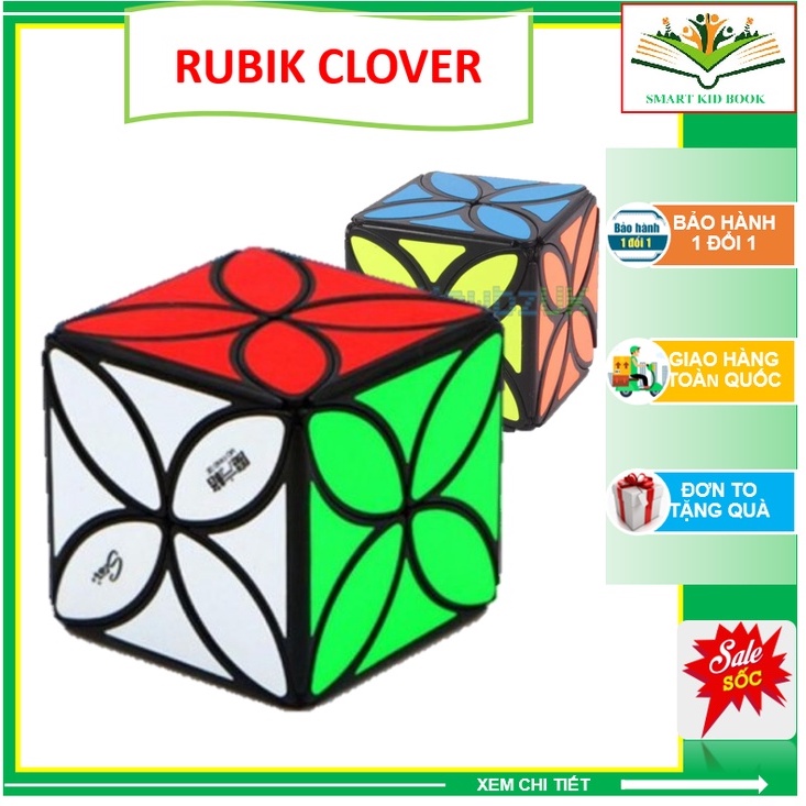 Rubik Clover Viền Đen - Rubik Biến Thể Cỏ 4 Lá (RB008)